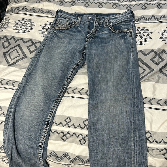 Silver Jeans Gordie loose fit Straight leg. Size: 30 Waist 32 Length - Picture 1 of 5